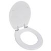 vidaXL Capac WC cu &icirc;nchidere silențioasă alb MDF design simplu