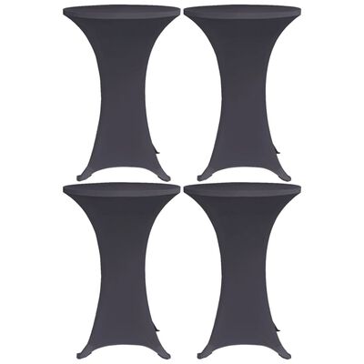 vidaXL Husă de masă elastică, 4 buc., antracit, 70 cm