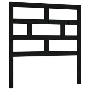 vidaXL Tăblie de pat, negru, 81x4x100 cm, lemn masiv de pin