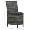 vidaXL Set mobilier de exterior cu perne, 7 piese, gri, poliratan