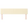 vidaXL Tăblii de pat, 2 buc, crem, 90x5x78/88 cm, piele ecologică