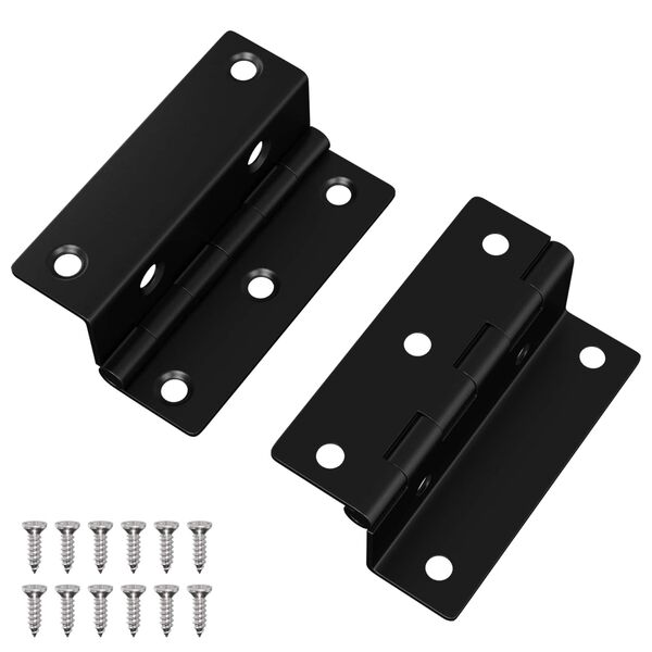 vidaXL Hinge 2 pcs Negru 38 x 17 x 60 mm Fier