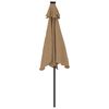 vidaXL Umbrelă soare de grădină st&acirc;lp din oțel, taupe, 225x225x212 cm