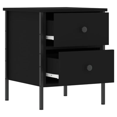 vidaXL Noptieră, negru, 40x42x50 cm, lemn compozit
