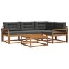 vidaXL Set de canapele de exterior 5 buc. Natural și Antracit