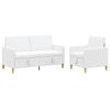 vidaXL Set de canapea cu spațiu de depozitare 2 pcs Alb Poliester
