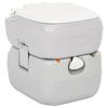 vidaXL Toaletă portabilă de camping, gri și alb, 22+12 L, HDPE