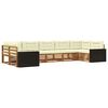 vidaXL Set de canapele de exterior 7 buc. Natural și Crem