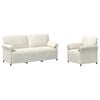 vidaXL Set de canapea 2 buc. Crem Catifea