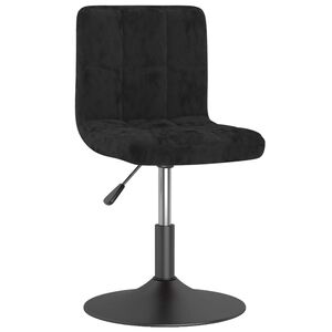 vidaXL Scaun de bar pivotant catifea neagră