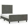 vidaXL Cadru de pat fără saltea Gri &icirc;nchis 120x190 cm catifea