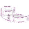 vidaXL Cadru de pat, Viana, fără saltea, gri, 100x200 cm, piele ecologică