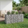 vidaXL Pat ridicat din gabion Argintiu 170 x 50 x 80 cm