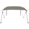 vidaXL Parasolar barcă Bimini cu 4 arcuri, gri, 243x210x137 cm