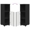 vidaXL Dulap de Baie Negru 30 x 35 x 95 cm Lemn compozit & Metal