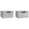 vidaXL Noptiere de perete, 2 buc., gri beton, 34x30x20 cm