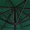 vidaXL Umbrelă de soare de grădină, stâlp aluminiu, verde, 600 cm