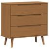 vidaXL Comodă cu sertare MOLDE Caramel 80 x 40 x 80 cm