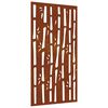vidaXL Decor perete de grădină 105x55 cm design bambus oțel Corten