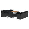 vidaXL Set de canapele pentru grădină Negru