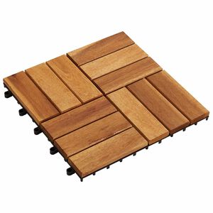 vidaXL Plăci pentru Deck 10 pcs Maro 30 x 30 cm Lemn de Acacia
