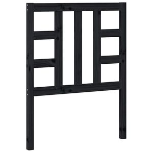 vidaXL Tăblie de pat, negru, 81x4x100 cm, lemn masiv de pin