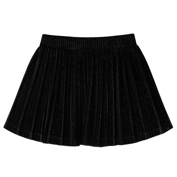 Fusta plisată pentru copii cu lurex, negru, 92
