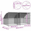 vidaXL Cușcă pentru pui Argintiu 400 x 200 x 198.5 cm Oțel Galvanizat