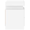 vidaXL Noptiere cu lumini LED, 2 buc., alb, 35x39x55 cm