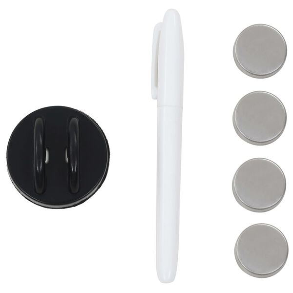 vidaXL Tablă magnetică de perete neagră, sticlă, 60 x 40 cm