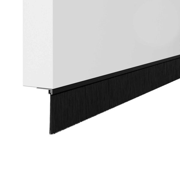 vidaXL Perdele de ușă cu perii cu montare prin &icirc;nșurubare 6 pcs Negru