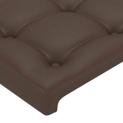 vidaXL Tăblie de pat cu aripioare maro 93x23x78/88 cm piele ecologică