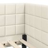 vidaXL Cadru de pat colțar cu headboard Crem 100 cm x 200 cm Catifea