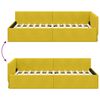 vidaXL Cadru de pat colțar cu headboard Galben 100 cm x 200 cm Catifea