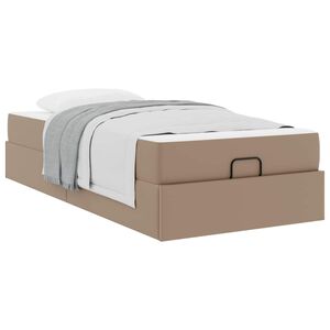 vidaXL Cadru de pat cu saltea Altele 2 buc. Cafeniu PVC