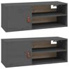 vidaXL Dulapuri de perete 2 buc., gri, 80x30x30 cm, lemn masiv de pin