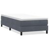 vidaXL Pat cu arcuri fără saltea Gri &icirc;nchis 80x220 cm catifea
