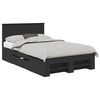 vidaXL Cadru de pat cu headboard Negru 120 x 200 cm Lemn compozit