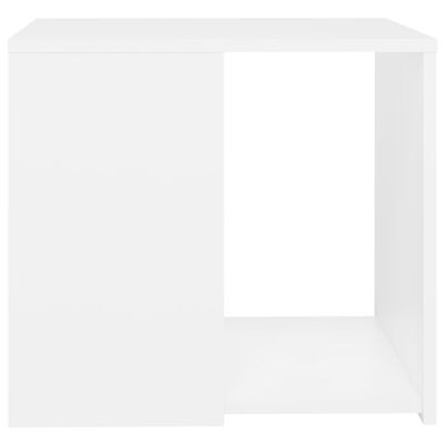 vidaXL Masă laterală, alb, 50x50x45 cm, PAL