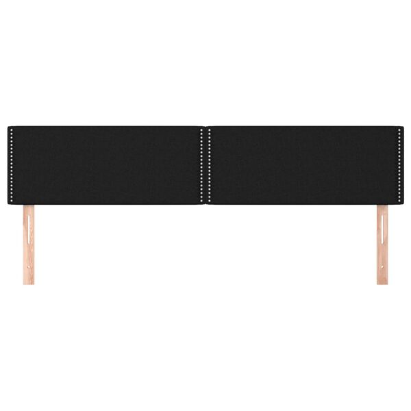 vidaXL Tăblii de pat, negru, 180x5x78/88 cm, textil