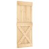 vidaXL Ușă glisantă NARVIK Natural și Negru 80 x 210 cm (213,5 cm)