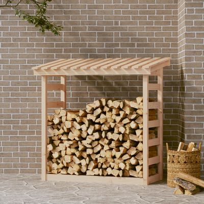 vidaXL Rastel pentru lemne de foc, 108x64,5x110 cm, lemn masiv pin