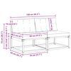 vidaXL 2 Bucată Canapea Medie pentru Exterior Lemn Solid de Acacia
