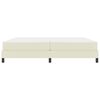 vidaXL Pat cu saltea Crem 200 x 200 cm Piele artificială