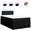 vidaXL Pat box spring cu saltea, negru, 120x190 cm, catifea