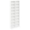 vidaXL Dulap pentru CD-uri 2 buc. Alb 33 x 23,5 x 175 cm
