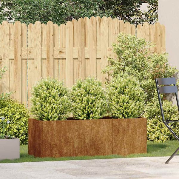 vidaXL Jardinieră Rusty 120x40x40 cm Oțel pentru intemperii