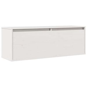 vidaXL Dulap de perete, alb, 100x30x35 cm, lemn masiv de pin