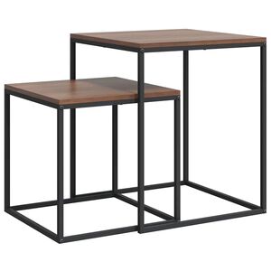 vidaXL Set măsuțe de cafea, 2 buc., lemn prelucrat și metal