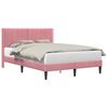 vidaXL Cadru de pat cu headboard Roz 160 x 200 cm Catifea